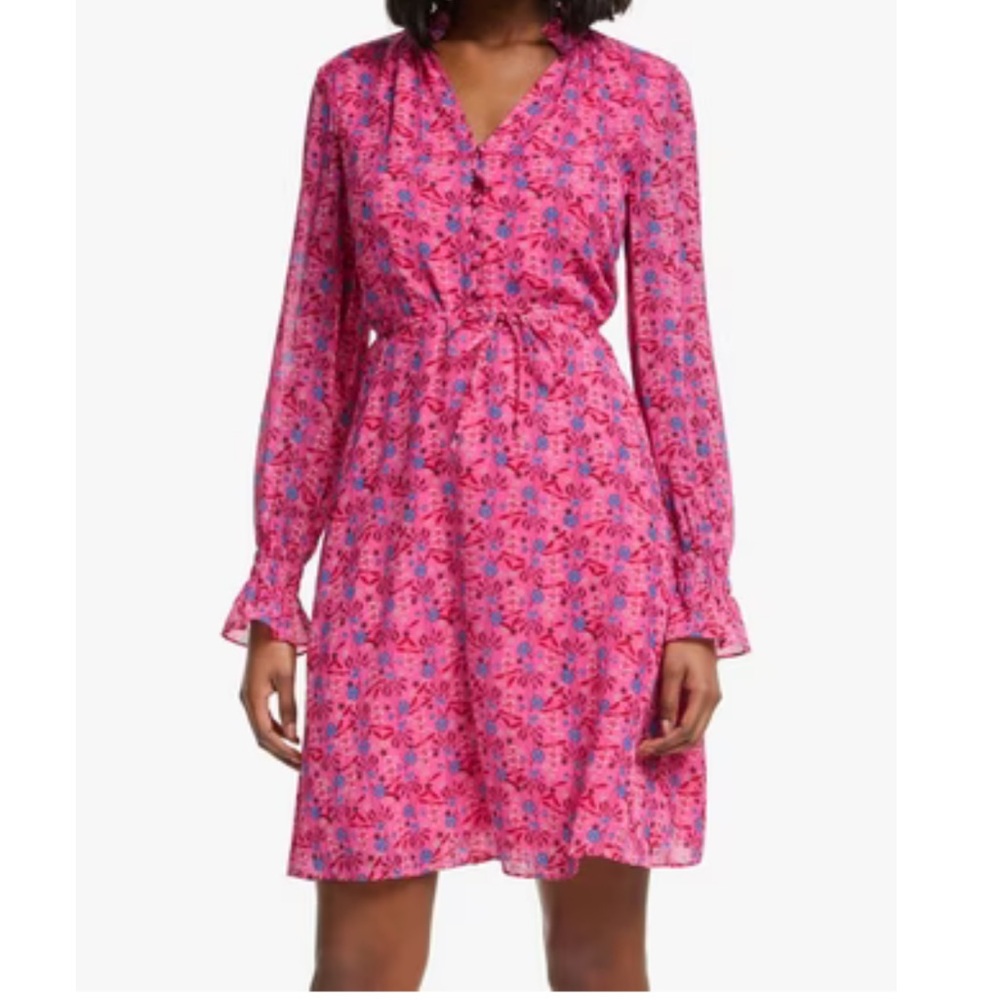 Boden Evangeline Floral Print Mini Dress Size: 8 Petite